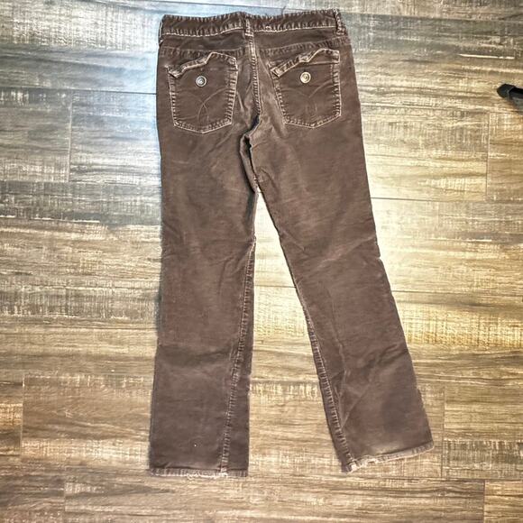 CALVIN KLEIN Mid Rise Brown Corduroy Boot Cut Women's Size 8x29 Casual Work - Picture 5 of 6